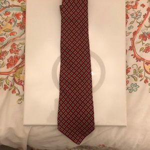 ❤️ 6 for 20 ❤️ Kenneth Gordon red and green diamond pattern tie